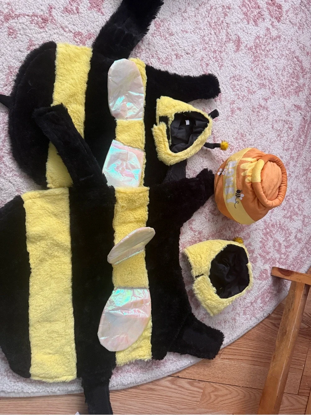 Yellow & Black Bee Dog Costume - Plush Pet Outfit